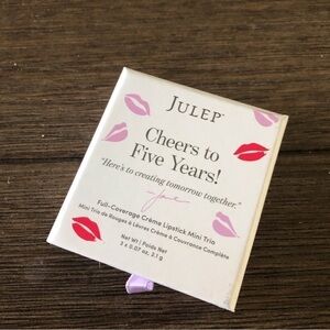 Julep Full-Coverage creme lipstick mini Trio in colors Bubbly, Fizz, and Pop